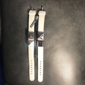 Karl Lagerfeld Zip Studded Leather Watch